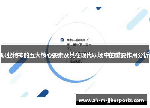 职业精神的五大核心要素及其在现代职场中的重要作用分析